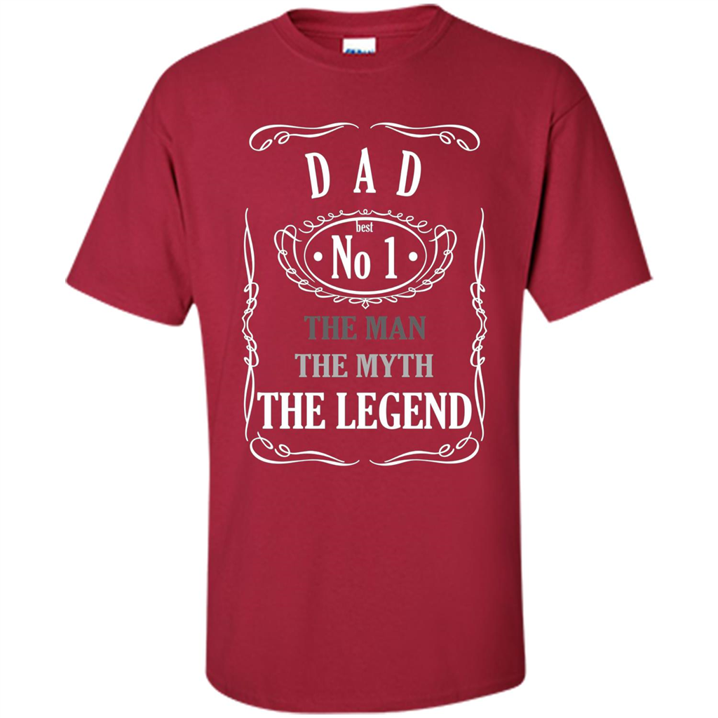 Fathers Day T-shirt Dad No.1 The Man The Myth The Legend Cardinal