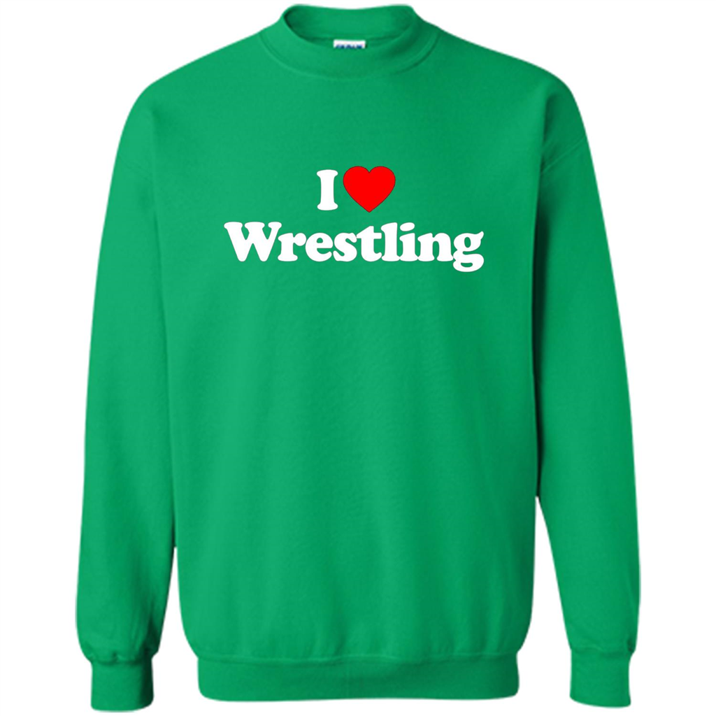 I Love Wrestling T-shirt Irish Green