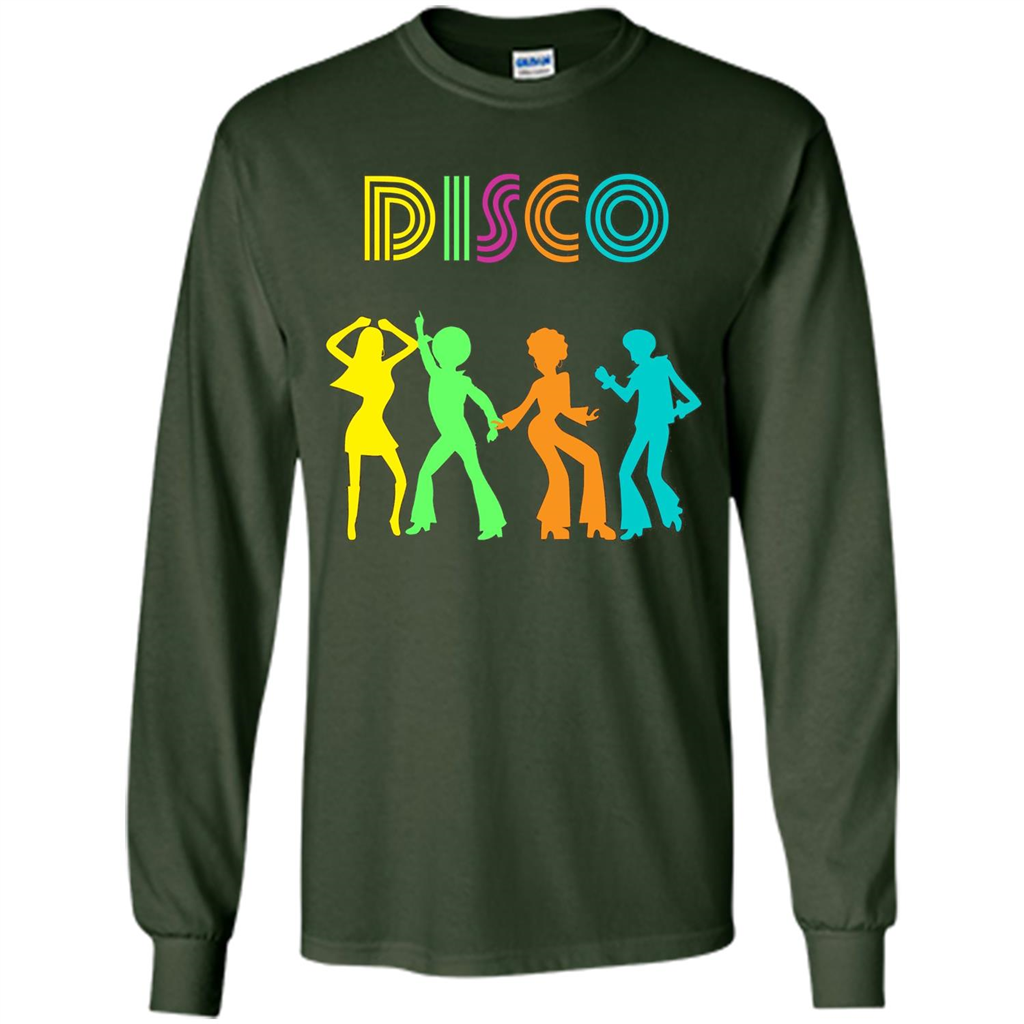 Disco Dancers Dancing Design T-shirt Forest Green