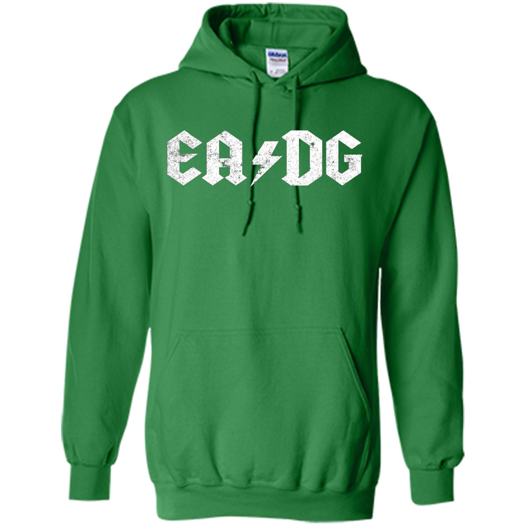 E A D G Strings Of The Bass. Bass Player T-shirt Irish Green