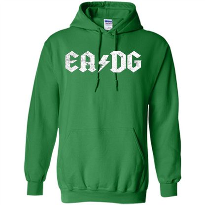 E A D G Strings Of The Bass. Bass Player T-shirt Irish Green