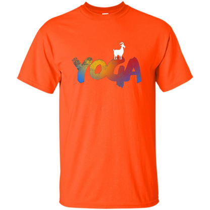 Love Goat Yoga T-shirt Yoga T-shirt Orange