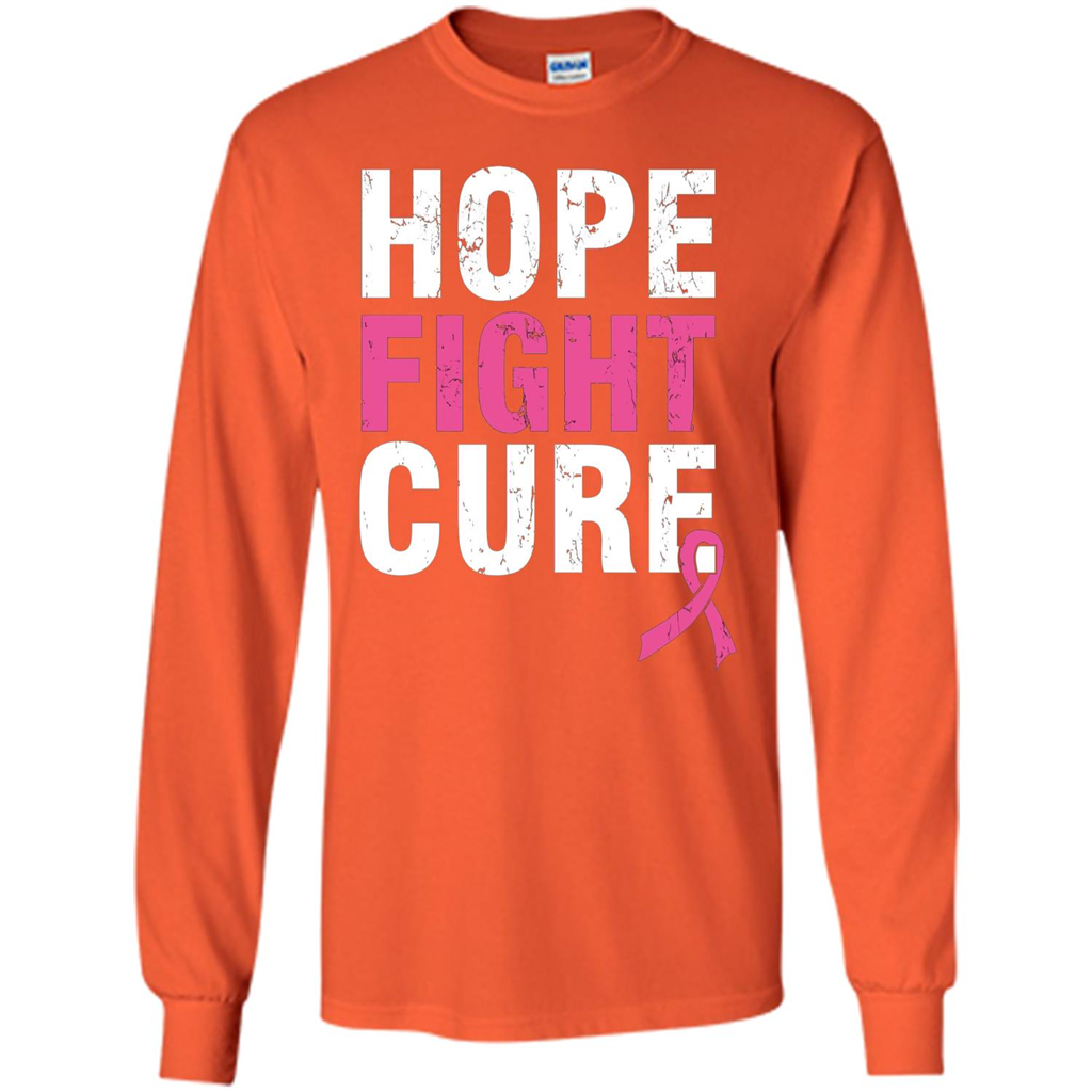 Breast Cancer Awareness T-shirt Hope Fight Cure Orange