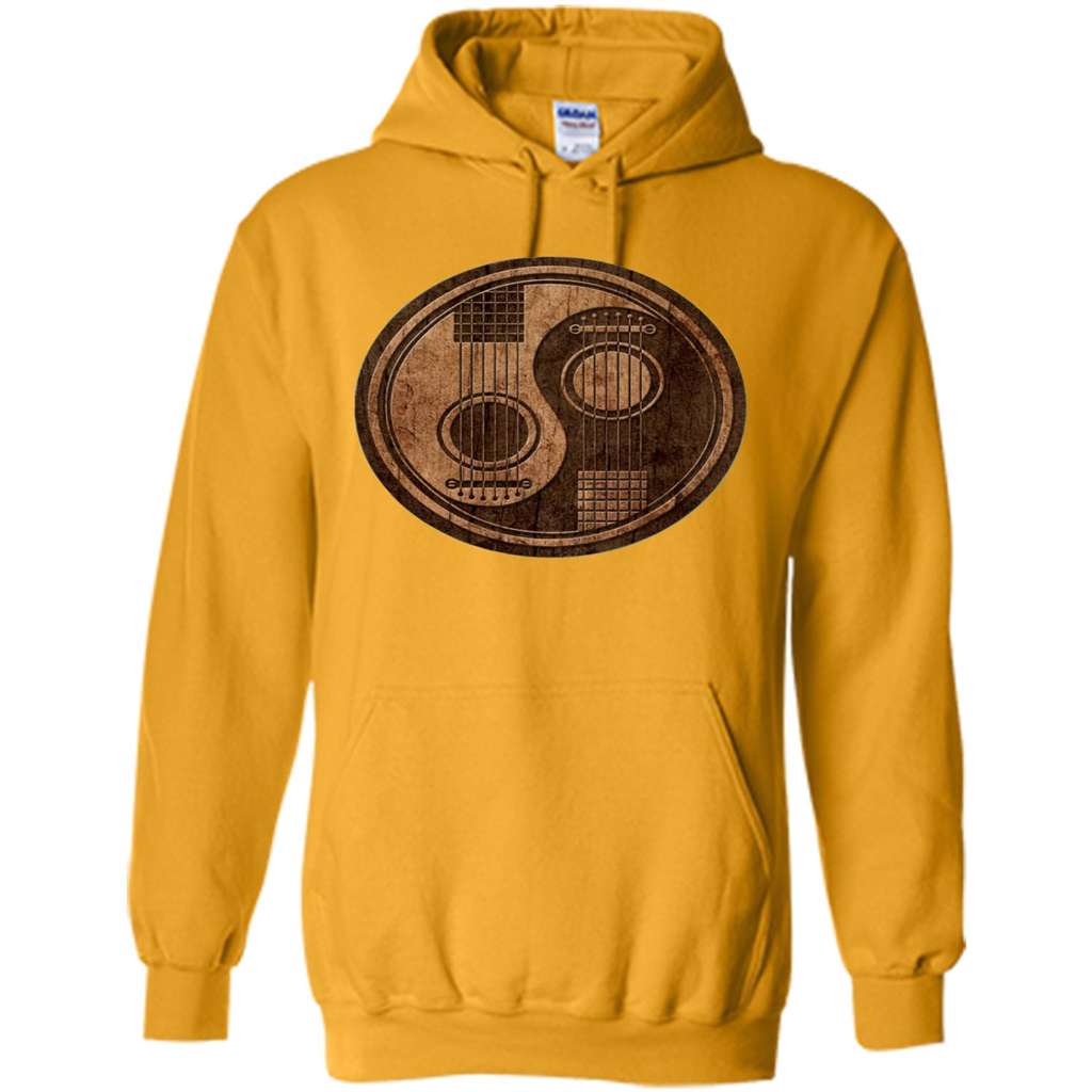 Best gift for Guitar T-shirt Guitar Ying-Yang Gift Gold
