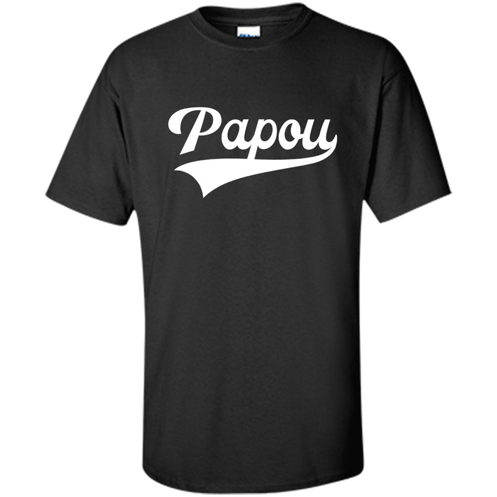 Fathers Day T-shirt Papou Black