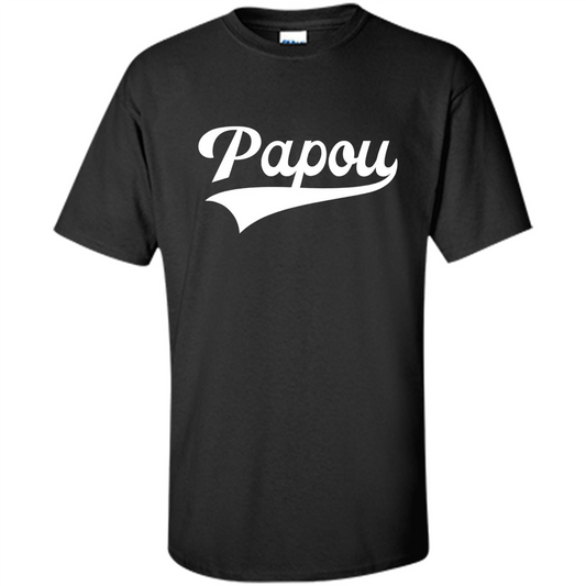 Fathers Day T-shirt Papou Black