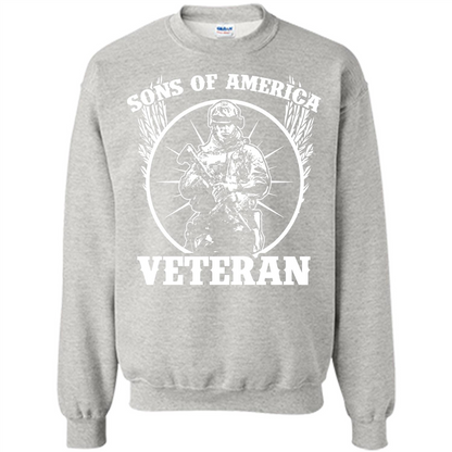 Military T-shirt Sons Of America Veteran Ash