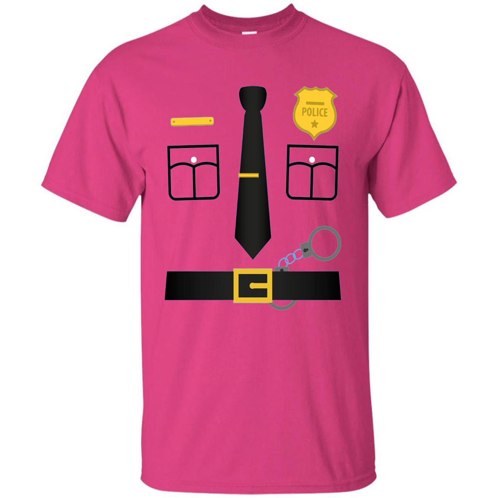 Policeman Costume T-Shirt Halloween Outfit T-shirt Heliconia