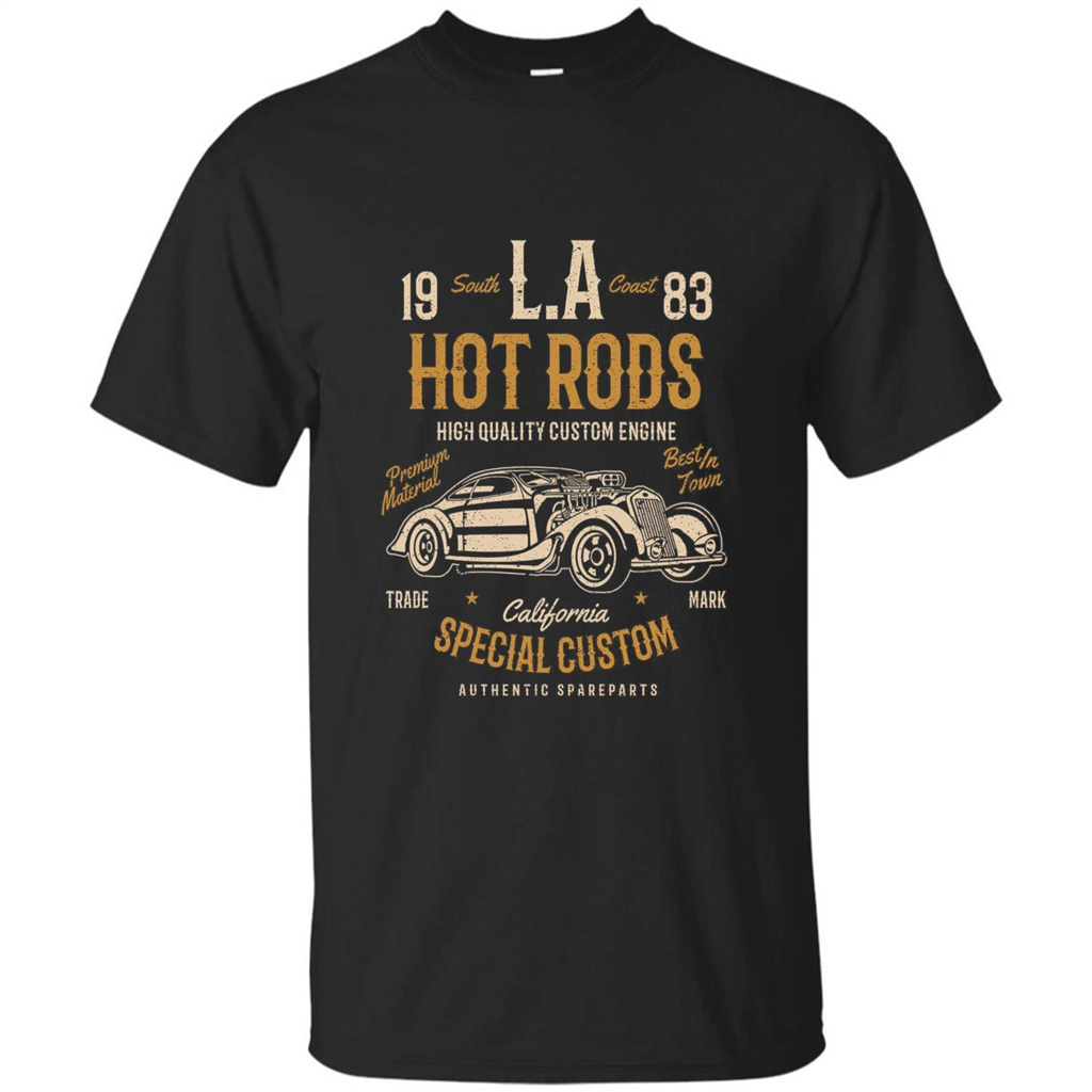 L.A. Hot Rods Classic Car T-shirt T-shirt Black