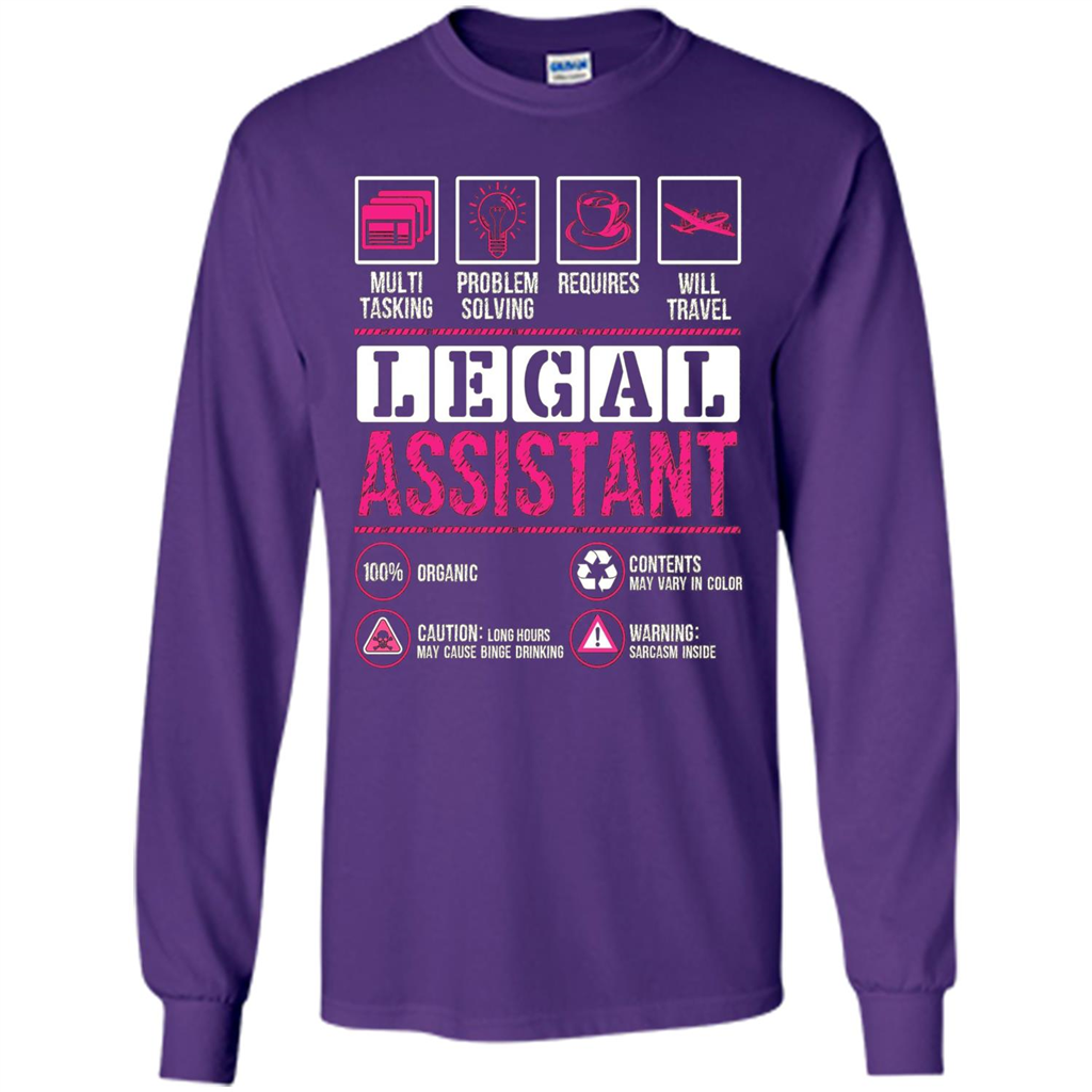 Legal Assistant T-shirt Funny Legal Assistant T-shirt Purple