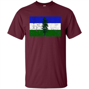 Distressed Cascadia Doug Flag Pacific Northwest T-shirt