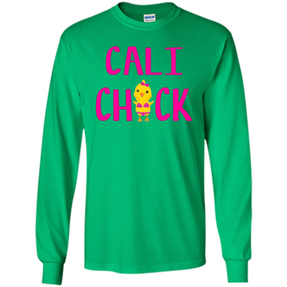 Cali Chick Cute Bikini Yellow Bird Funny T-shirt Irish Green