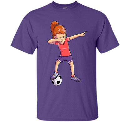 Soccer Dabbing Girl Dab Dance T-shirt Funny Football Tee shirt Purple