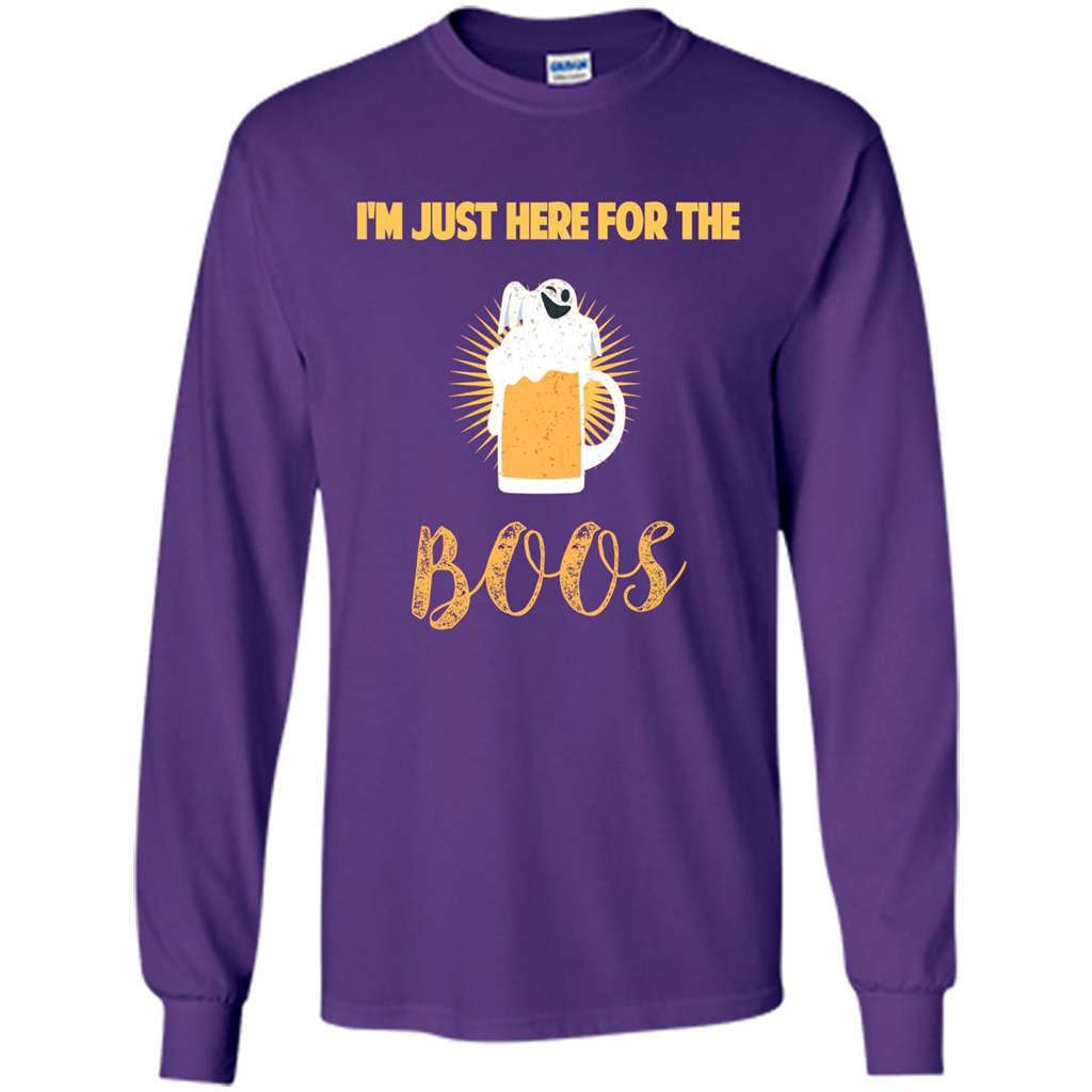 Im Just Here for Boos Funny Halloween T-shirt Purple