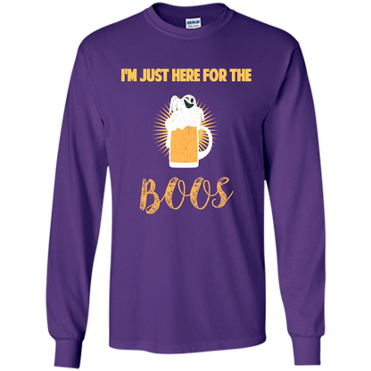 Im Just Here for Boos Funny Halloween T-shirt Purple