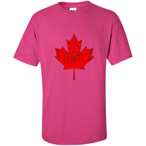 Canada Day T-Shirt. Canada Maple Flag Distressed T-shirt