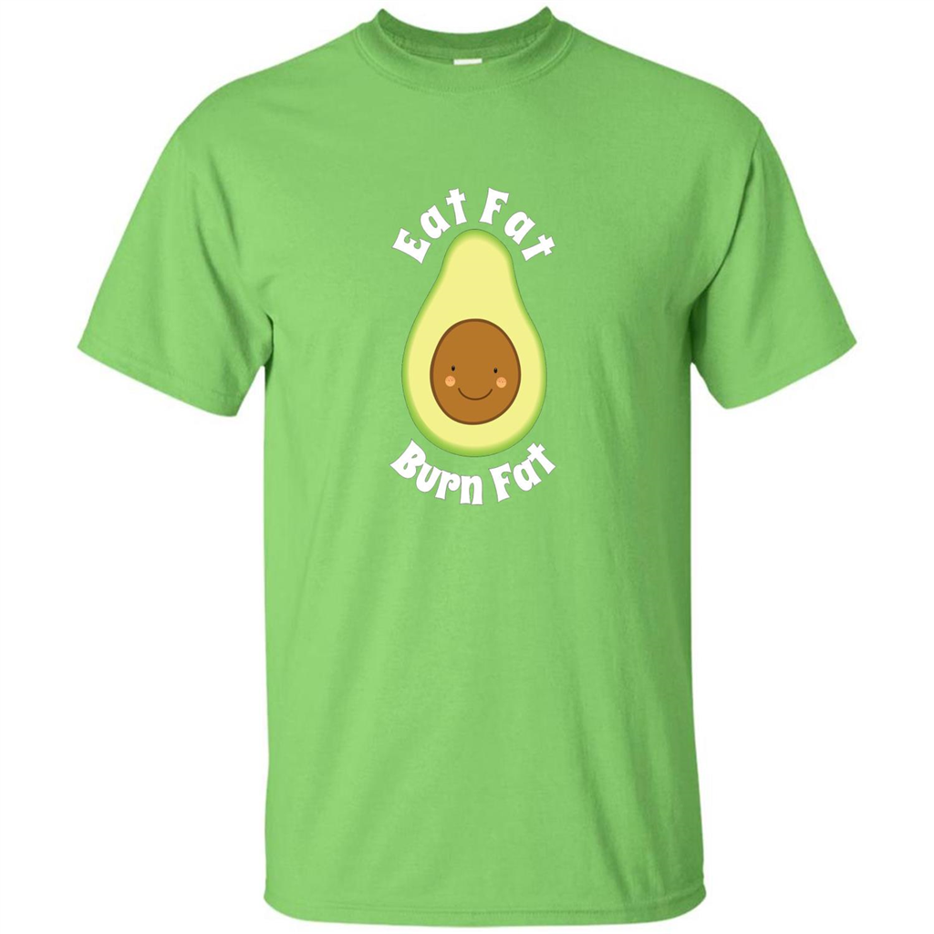 Eat Fat Burn Fat Avocado T-shirt Lime