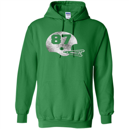 Football Number 87 T-Shirt Player Number Irish Green