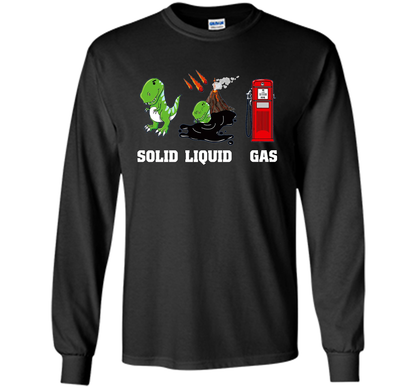 Dinosaur Solid Liquid Gas T-shirt Black