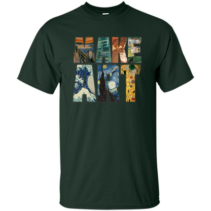 Make Art T-shirt Cool Painting T-shirt Forest Green