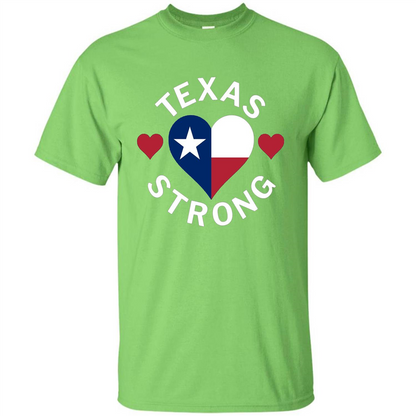 Texas Strong Hurricane Harvey Heart 2017 T-shirt Lime