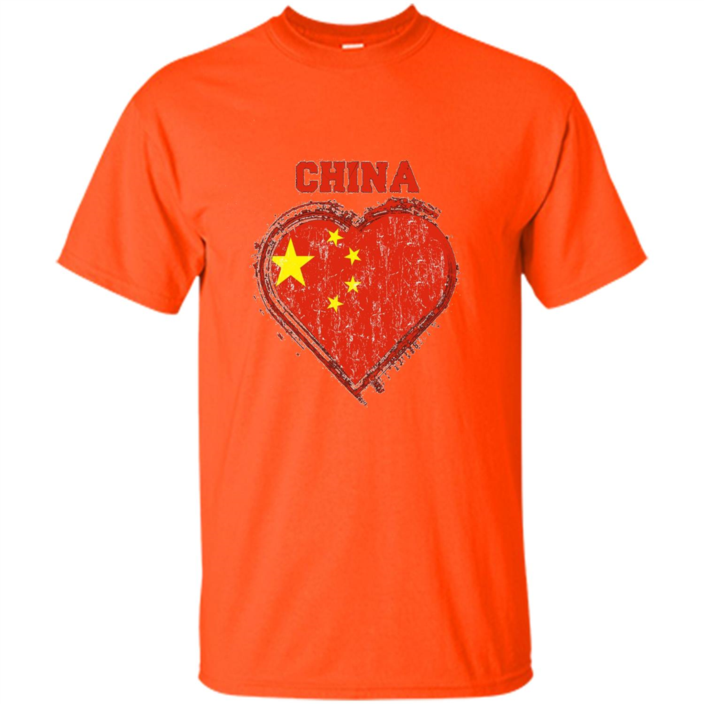 Chinese T-shirt Chinese Flag Shirt Orange