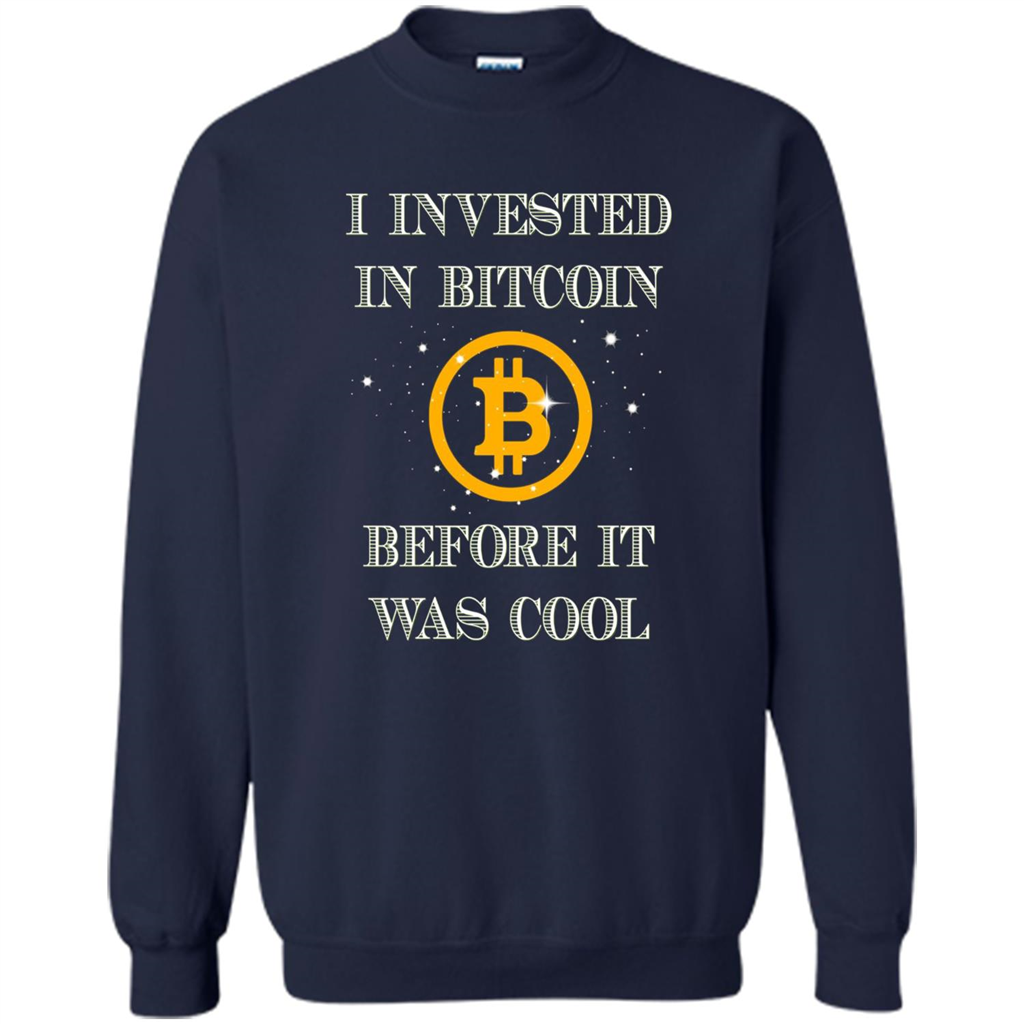 I Invested In Bitcoin Before It Was Cool T-shirt Navy