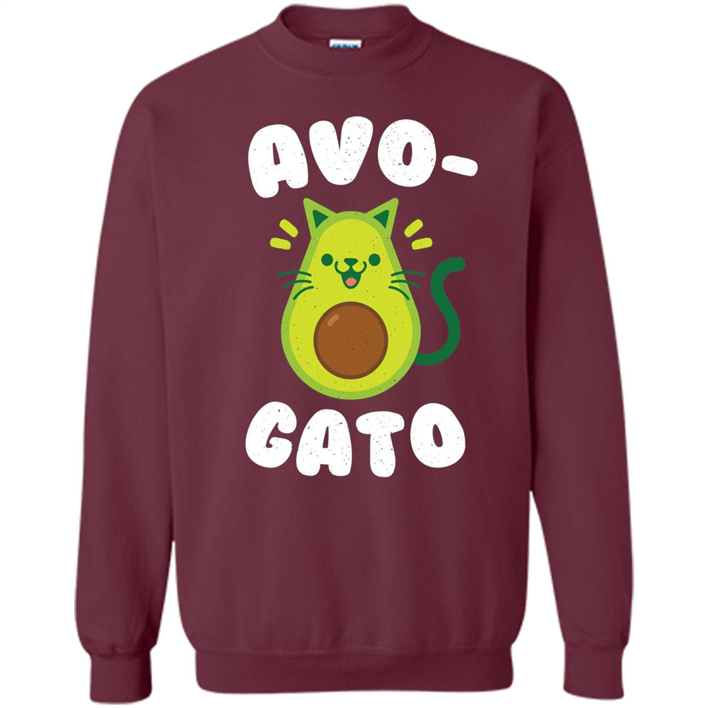 Avogato - Avocado Cat - Funny Avocado T-shirt Maroon