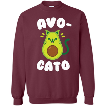 Avogato - Avocado Cat - Funny Avocado T-shirt Maroon