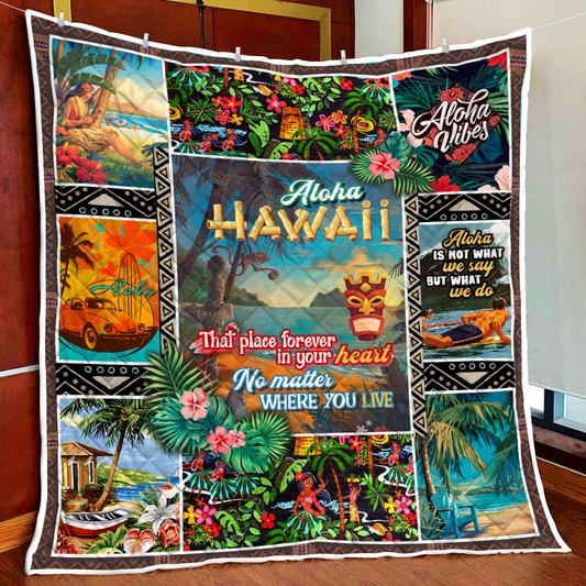 Aloha Hawaii That Place Forever In Your Heart Quilt Blanket Quilt Set Single Quilt