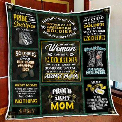 Proud Army Mom Quilt Blanket Quilt Set Single Quilt