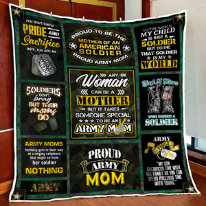 Proud Army Mom Quilt Blanket Quilt Set