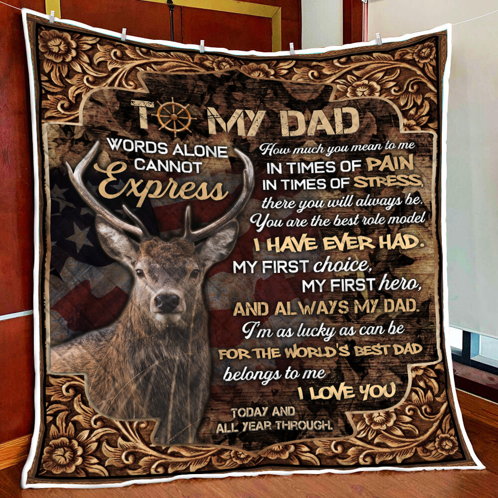Deer Dad, You Are The World’s Best Role Model Quilt Set Single Quilt
