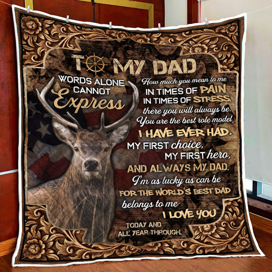 Deer Dad, You Are The World’s Best Role Model Quilt Set Single Quilt
