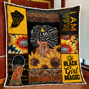 Personalized God Says I Am Black Woman Quilt Blanket Quilt Set