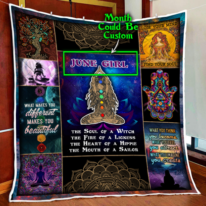 Personalized Yoga Girl Quilt Blanket Quilt Set Single Quilt