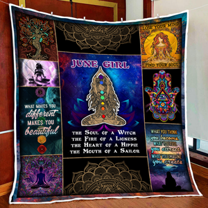 Personalized Yoga Girl Quilt Blanket Quilt Set