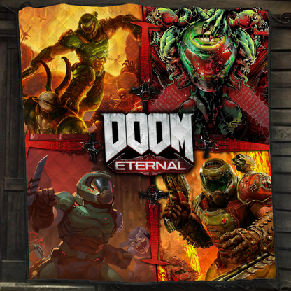 Doom Video Game Quilt Blanket Quilt Set