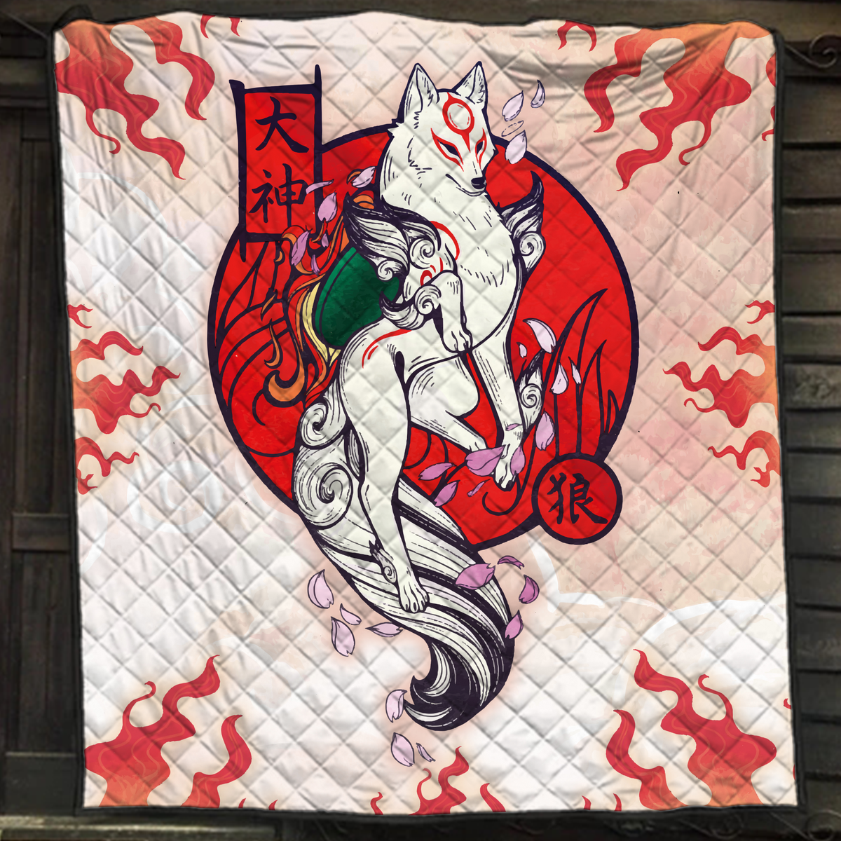 Okami Fox 3D Quilt Set Single Quilt
