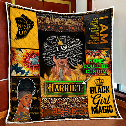 Personalized God Says I Am Black Woman Quilt Blanket Quilt Set Single Quilt