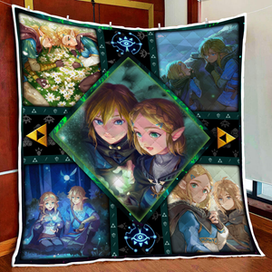 Link and Zelda The Legend of Zelda Quilt Blanket Quilt Set Single Quilt Twin (150x180CM) 