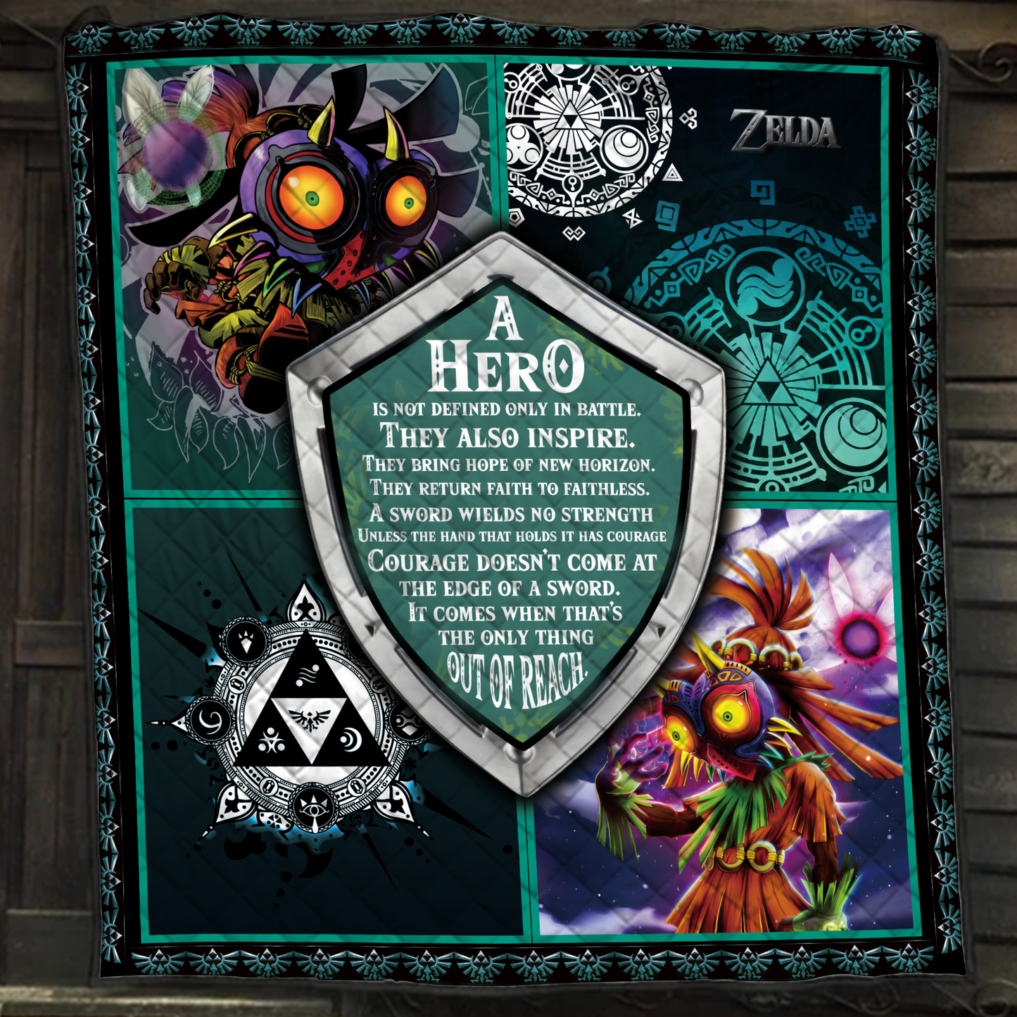 Zelda Hero 3D Quilt Bed Set Single Quilt