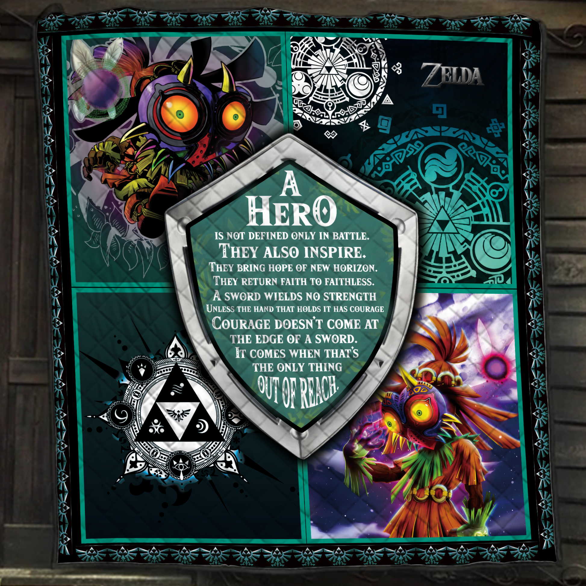 Zelda Hero 3D Quilt Bed Set Single Quilt