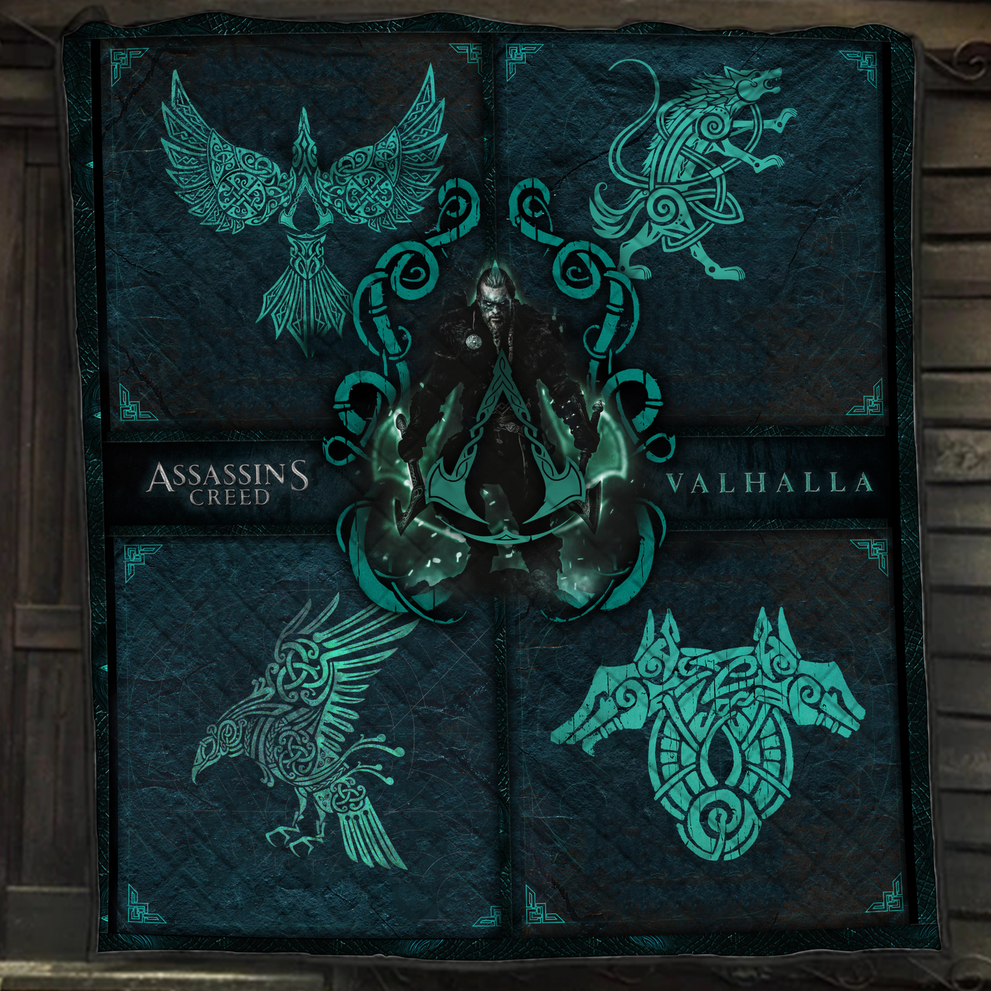 Assassin's Creed Valhalla 3D Quilt Bed Set Single Quilt