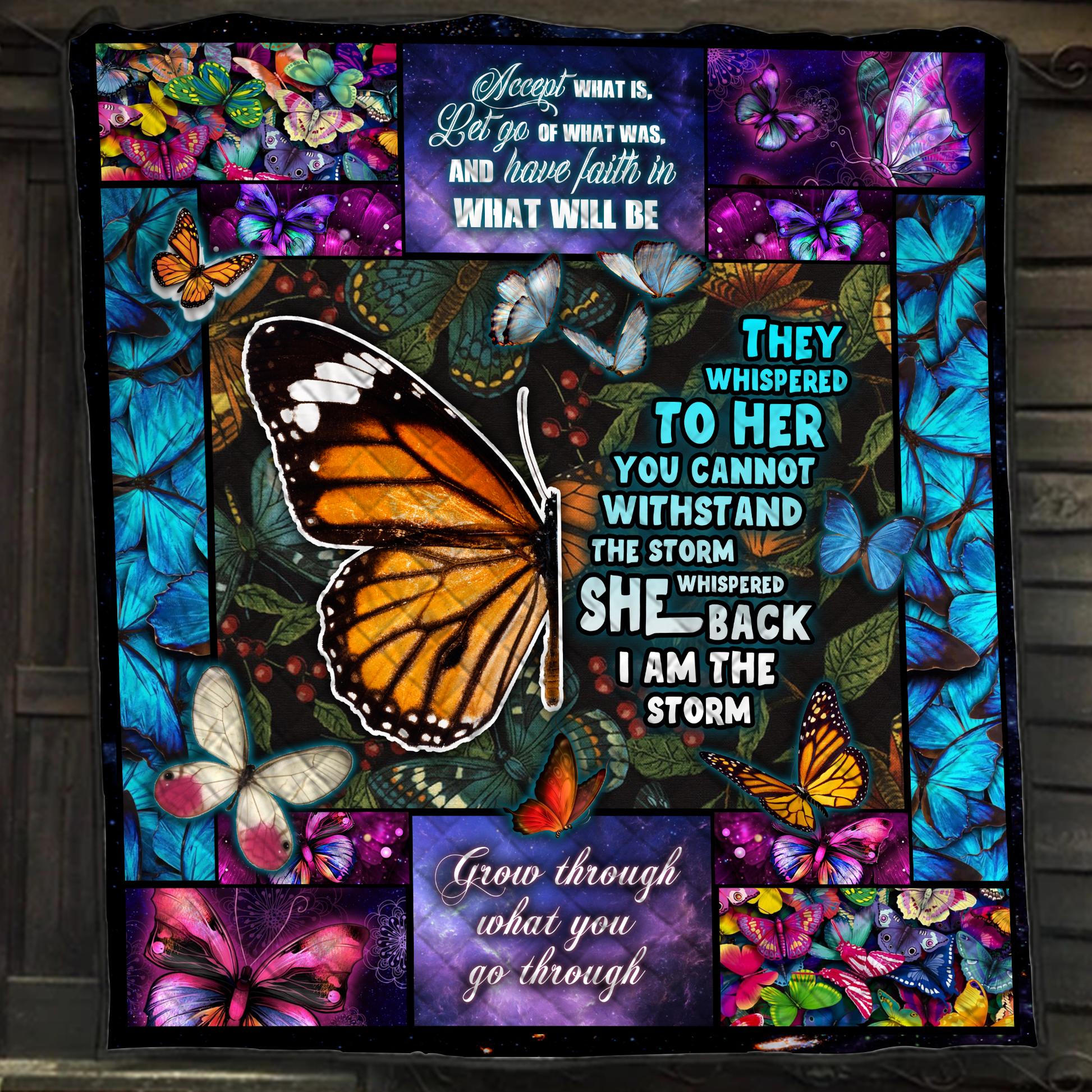 Butterfly. I Am The Storm Quilt Blanket Quilt Set