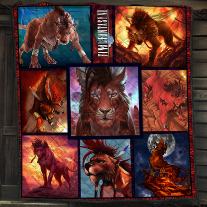 Final Fantasy VII Red XIII/Nanaki 3D Quilt Set Single Quilt