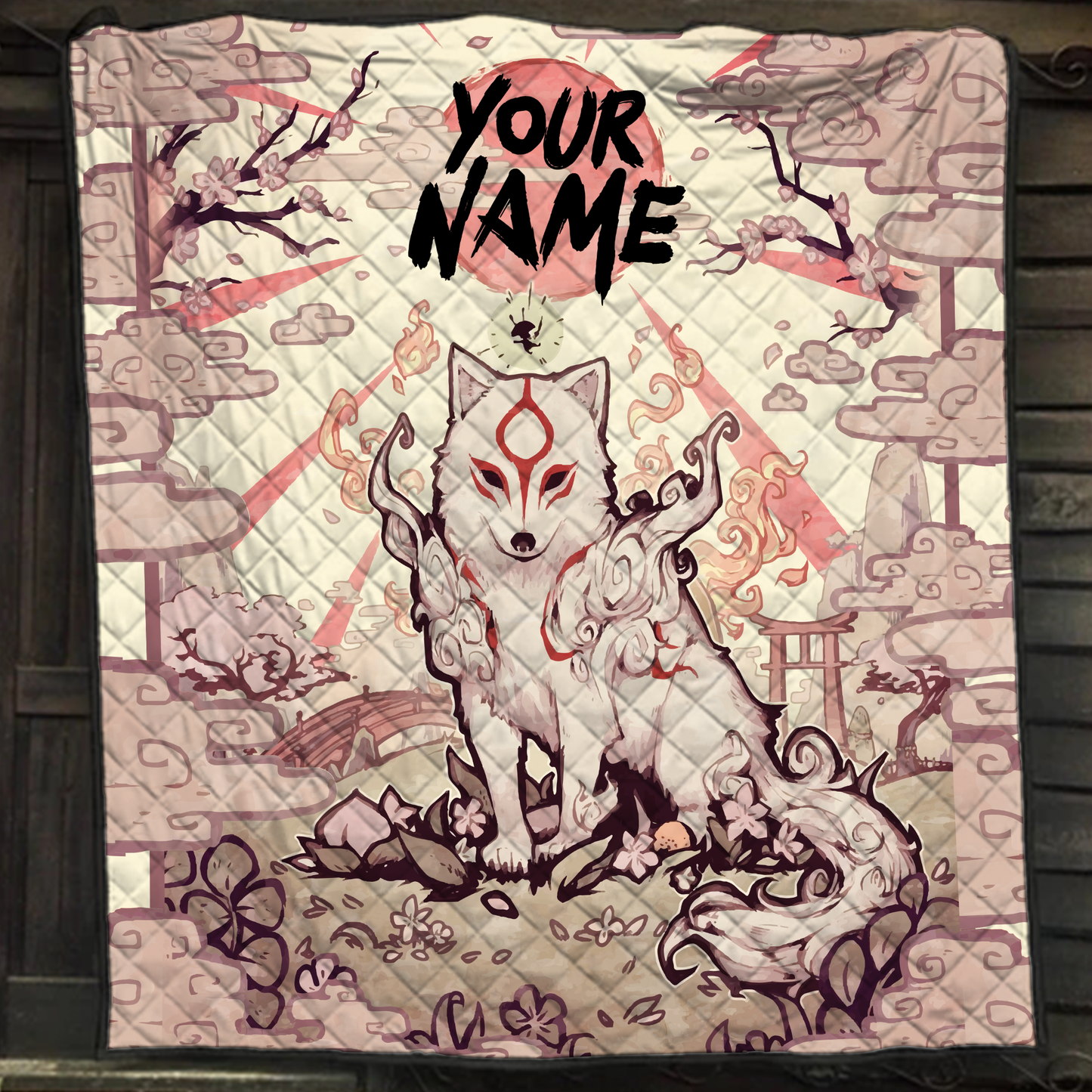 Okami-Customized 3D Quilt Bed Set Single Quilt