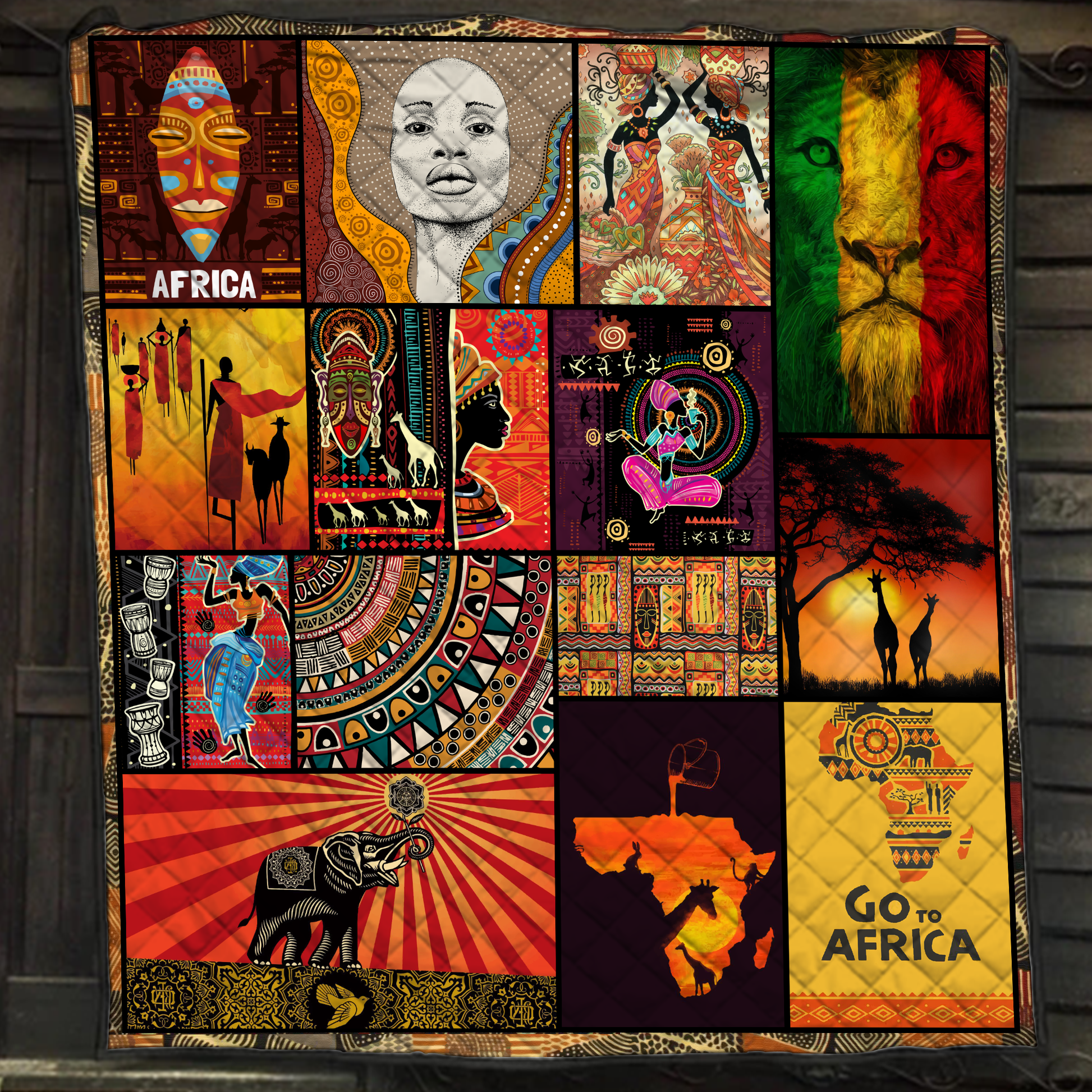 African Culture Quilt Blanket Quilt Set