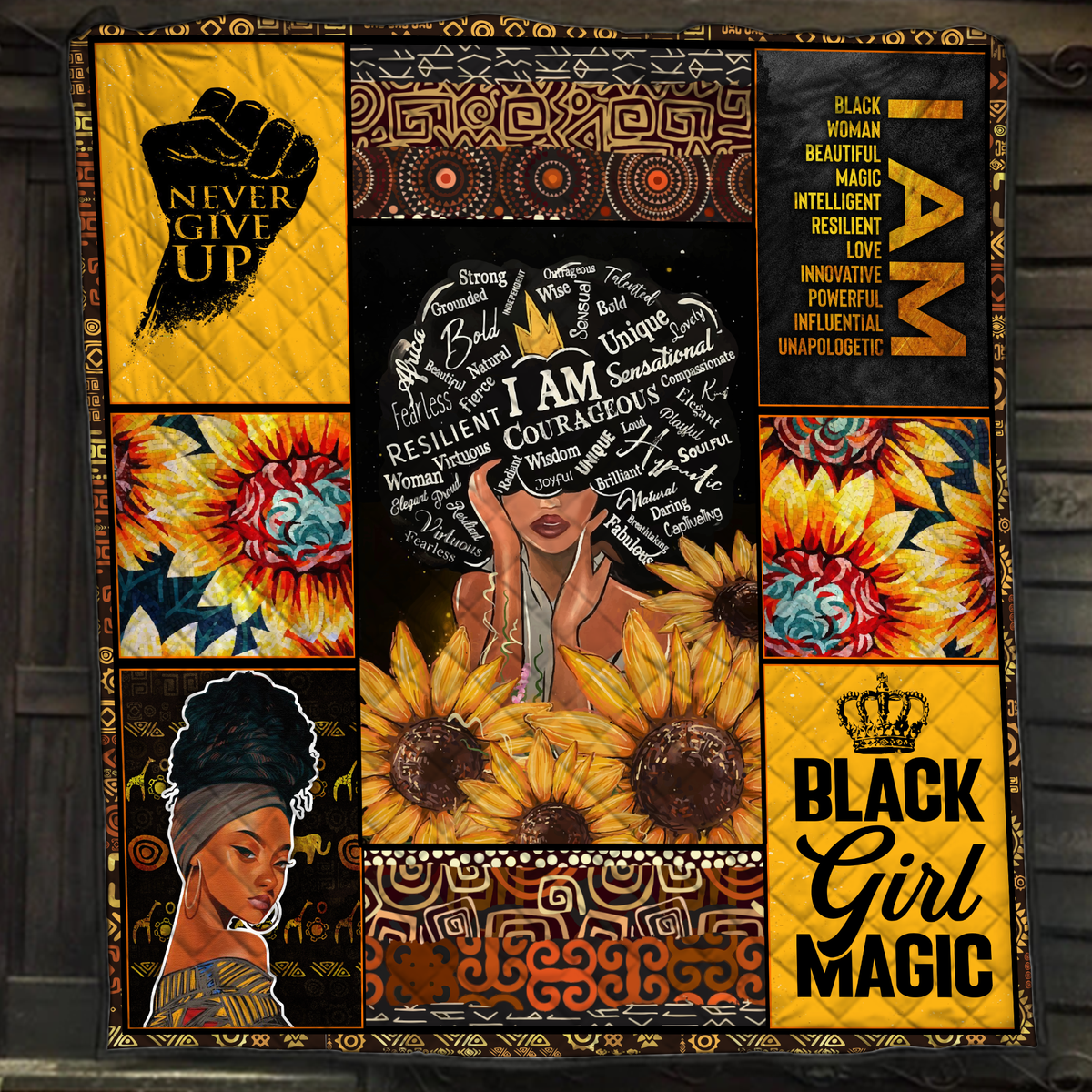 Personalized God Says I Am Black Woman Quilt Blanket Quilt Set
