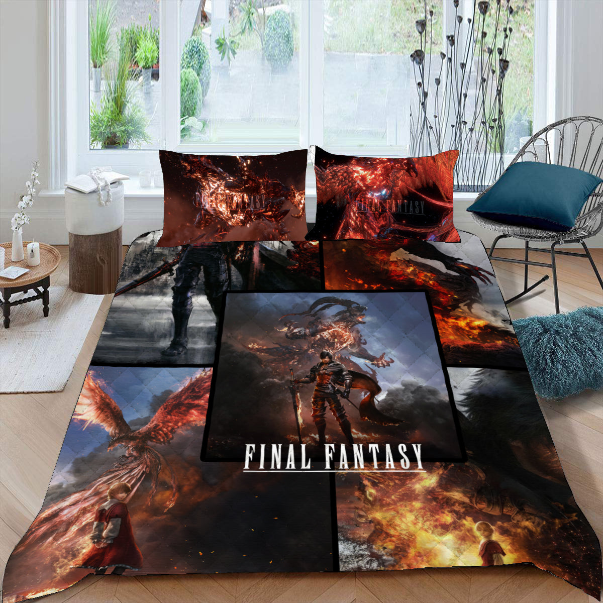 Final Fantasy XVI Video Game Quilt Blanket Quilt Set Quilt Set